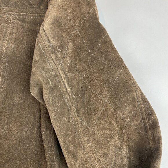 RuffHewn Suede Leather Jacket Women's Size Medium Brown - Picture 12 of 16